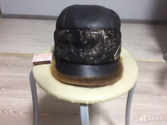 Шапка кепка кожаная женская