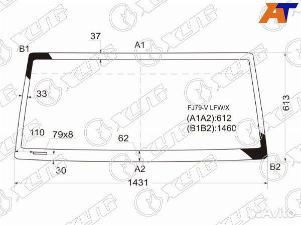 Стекло лобовое toyota land cruiser