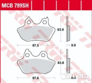 Тормозные колодки Lucas TRW – MCB799SH