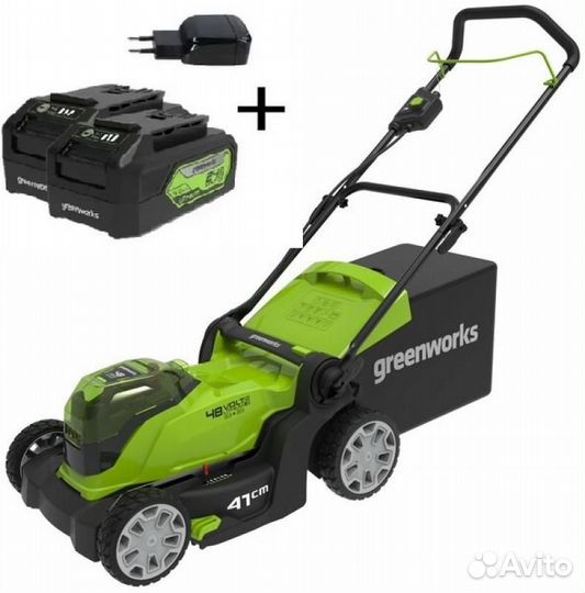 Газонокосилка аккумуляторная greenworks G24X2LM41