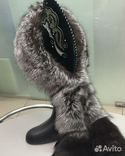 Национальная Шапка Бурек Салаватка из чернобурки