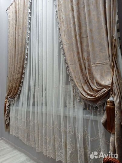 Шторы портьеры теневые Франция. Тюль сетка Италия