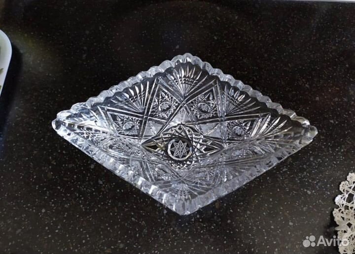 Фруктовница,конфетница хрусталь винтаж
