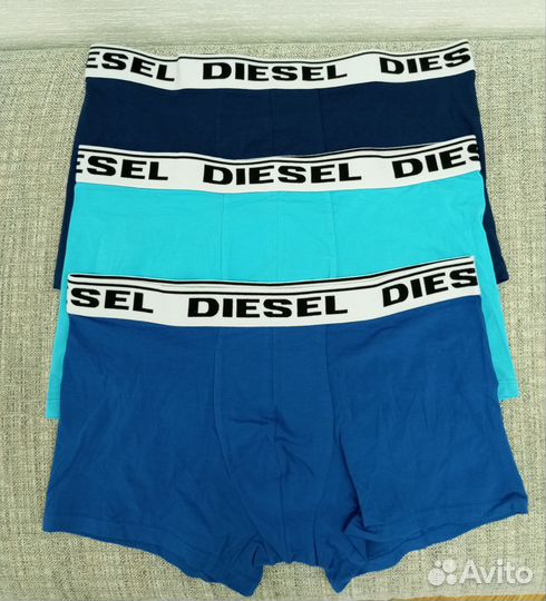 Трусы боксеры мужские Diesel Logo, 3 шт (Оригинал)
