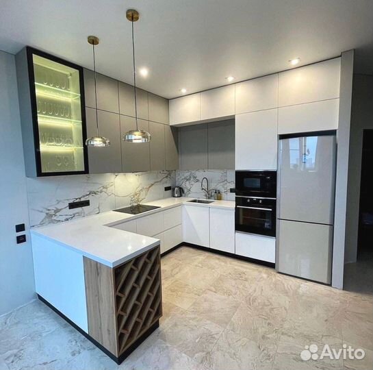 Кухонный гарнитур п образный от производителя на заказ