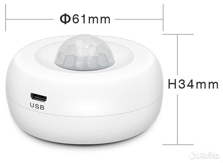 Датчик движения WiFi/Zigbee Tuya