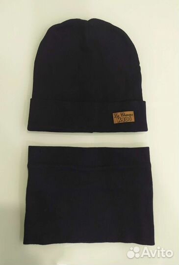 Комплект шапка и снуд детский для мальчика р.48-52