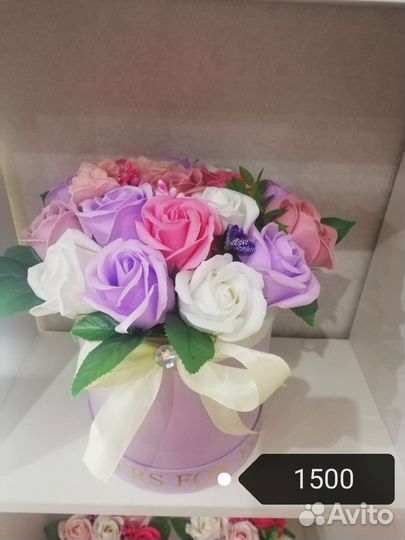 Букеты из мыльных роз