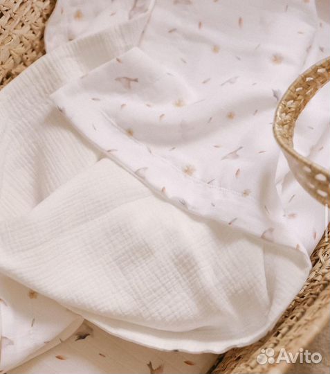 Муслиновый детский плед и пеленка