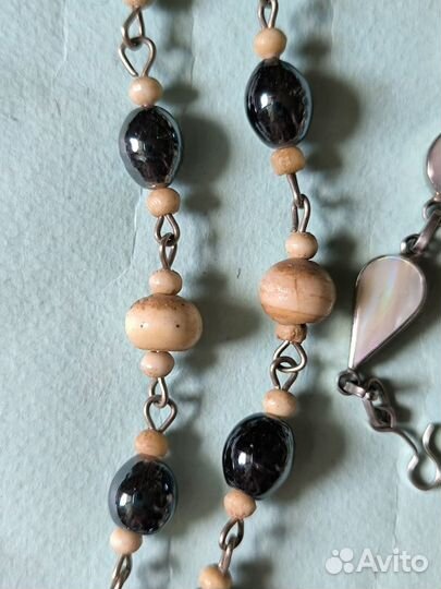 Пакетом бусы серьги браслеты из натуральных камней