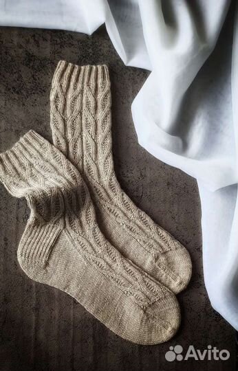 Носки шерстяные вязаные