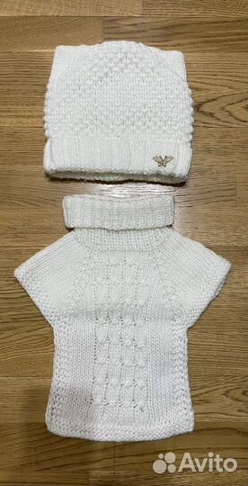 Шапка зимняя для девочки 54 56 и манишка