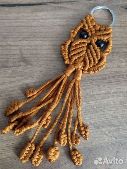 Брелок макраме Совушка