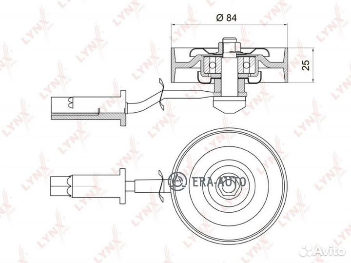 Lynxauto PB5019 Ролик натяжной приводного ремня