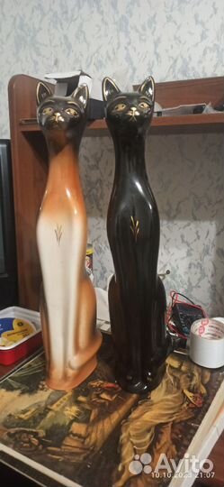 Статуэтка кошка 2 штуки (копилка) 45.5 см