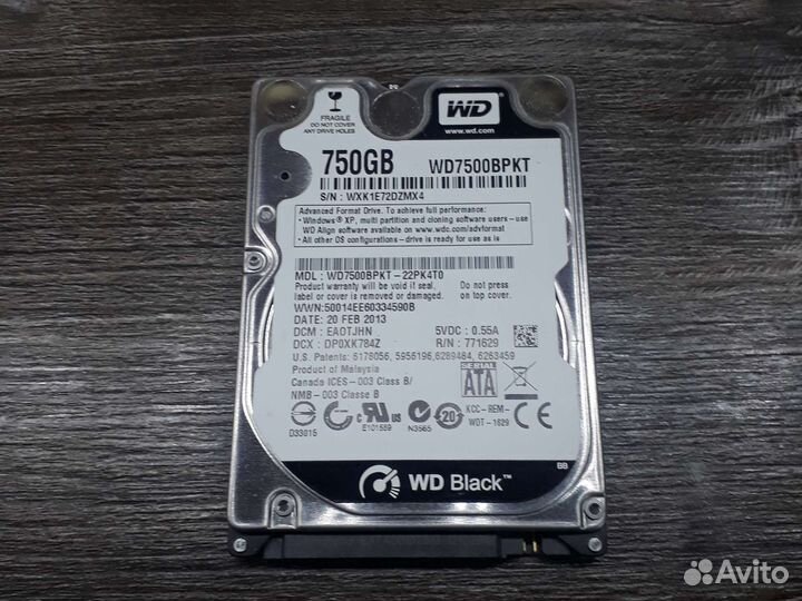 HDD 750gb WD Black