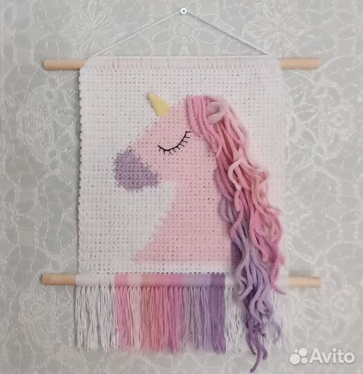 Настенное декоративное интерьерное панно Единорог