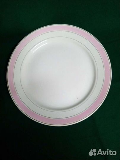 Блюда розовые буди 50е, Конаково синее