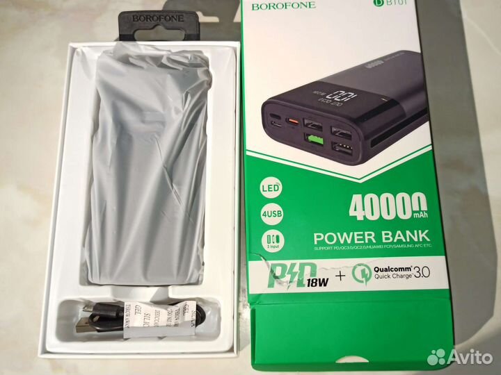 Powerbank Borofone DBT01 с Q.C. на 40000mAh