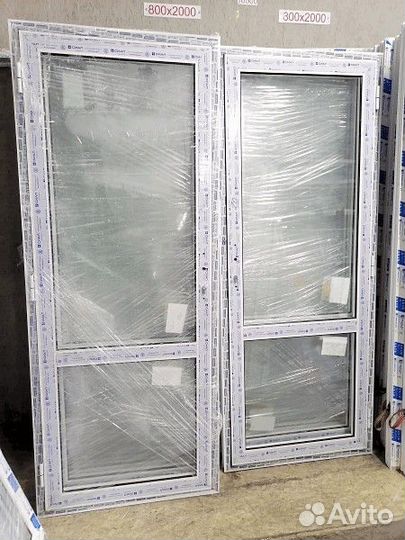 Двери 800х2000 мм алюминиевые холодные