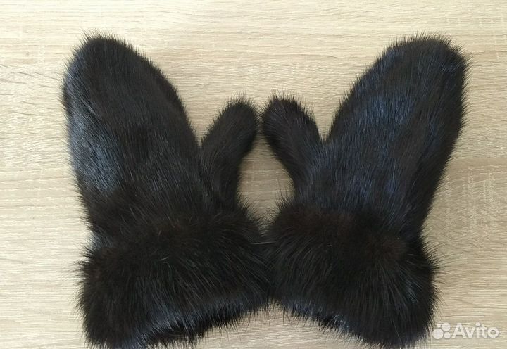 Варежки детские из меха норки