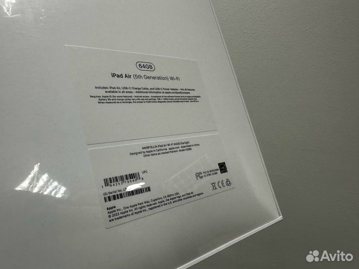 iPad Air 5 m1 64Gb Starlight новый, оригинал