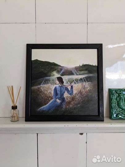 Картина маслом Закат 30x30