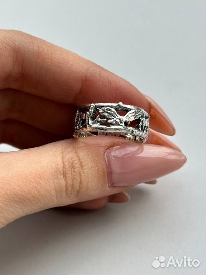 Кольцо Тайга, серебро 925 пробы