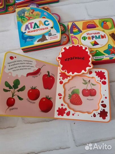 Книги для малышей, развивающие книжки - пазлы, мяг