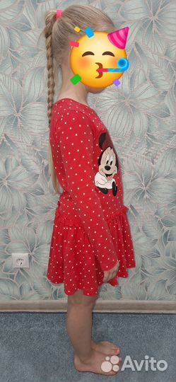 Платье детское мики Маус размер 122