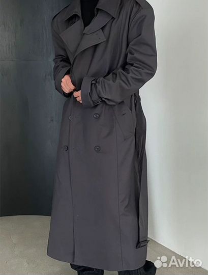 Тренч Rick Owens Black trench coat