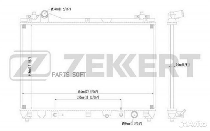 Радиатор охлаждения Сузуки Гранд Витара (JT TE TD)