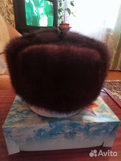 Норковая шапка мужская ушанка