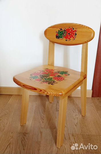 Стул детский с хохломской росписью