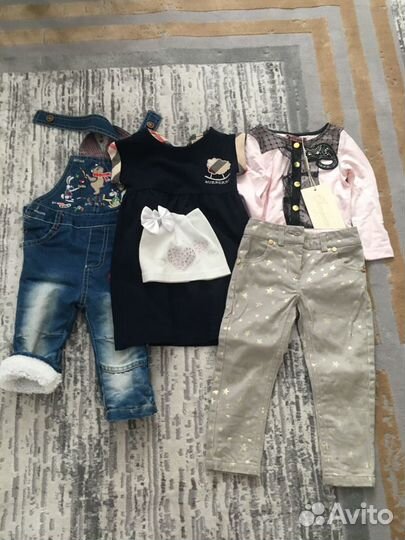 Вещи пакетом фирменные на девочку 1,5 года рост 84