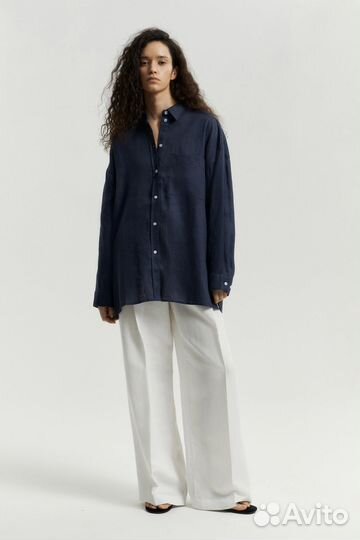 Рубашка изо льна lime