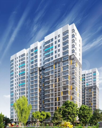 2-к. квартира, 62,5 м², 16/19 эт.