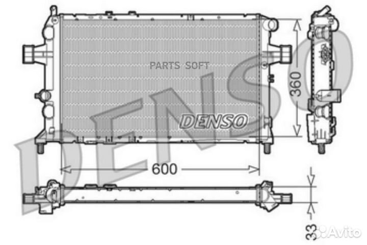 Радиатор двигателя opel Astra/Zafira 98