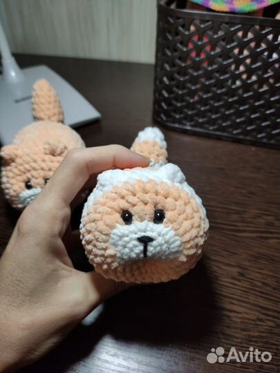 Кот-колобок вязаная игрушка