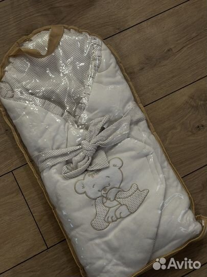 Конверт одеяло на выписку для новорожденного