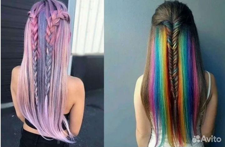 Волосы на заколках