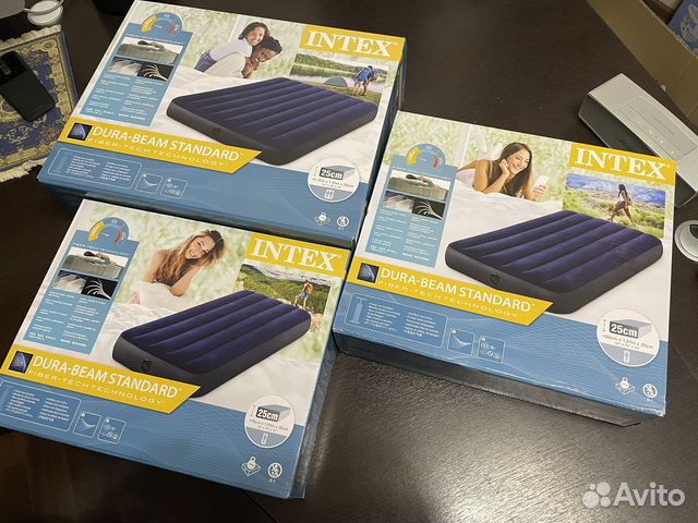 Надувной матрас кровать Intex 191х137х25 см 64758