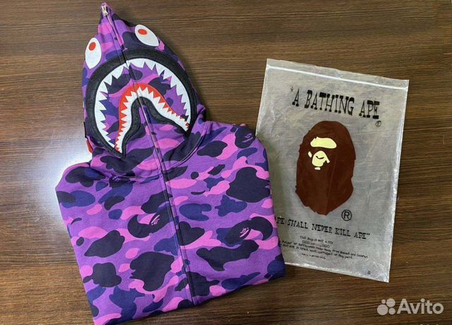 Зип худи bape shark