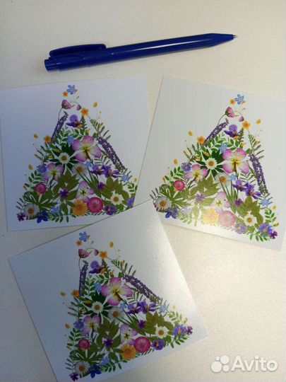 Открытки, елочка, новый год 10*10см