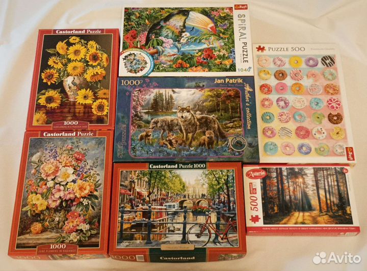 Пазлы разные много 1000, 500
