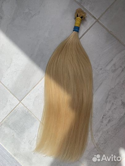 Волосы для наращивания 55 см блонд