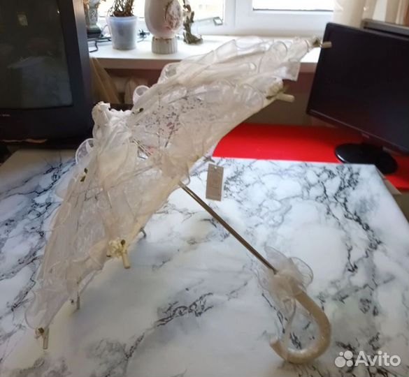 Кружевной зонтик новый