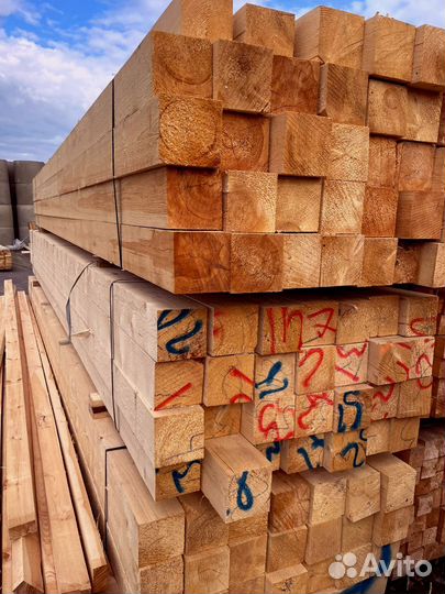 Брус обрезной 100х100х6000мм от производителя