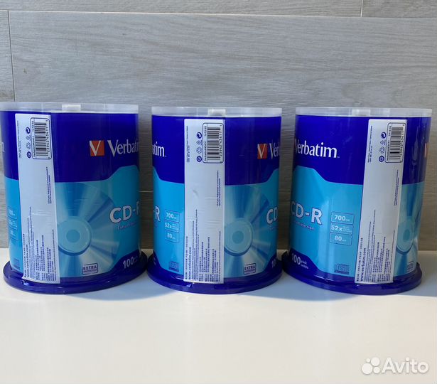Verbatim Диск Диски CD-R 100 шт. 48 52-x 700Mb