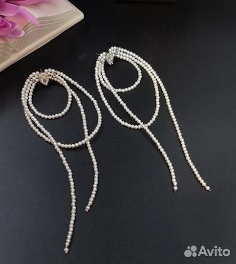 Серьги из жемчуга Майорка в стиле Кучинелли